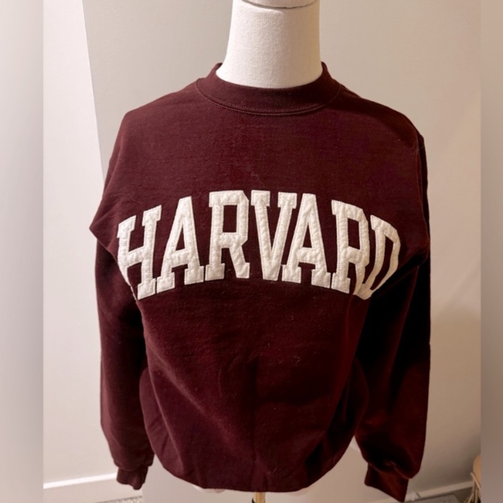Vintage Harvard Champion Eco Authentic Terry Letter Maroon Sweatshirt Medium